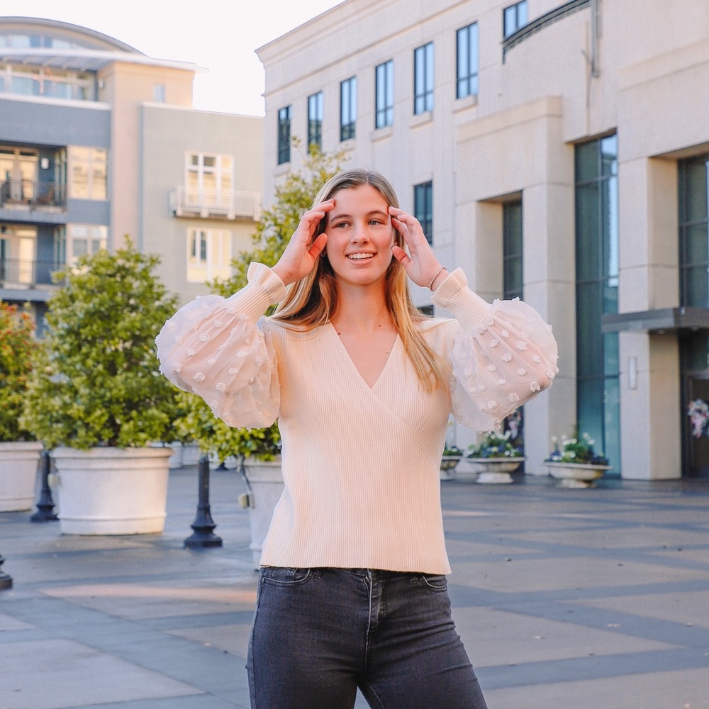 See You Soon Wrap Sweater | POM POM SWEATER | BOUTIQUE